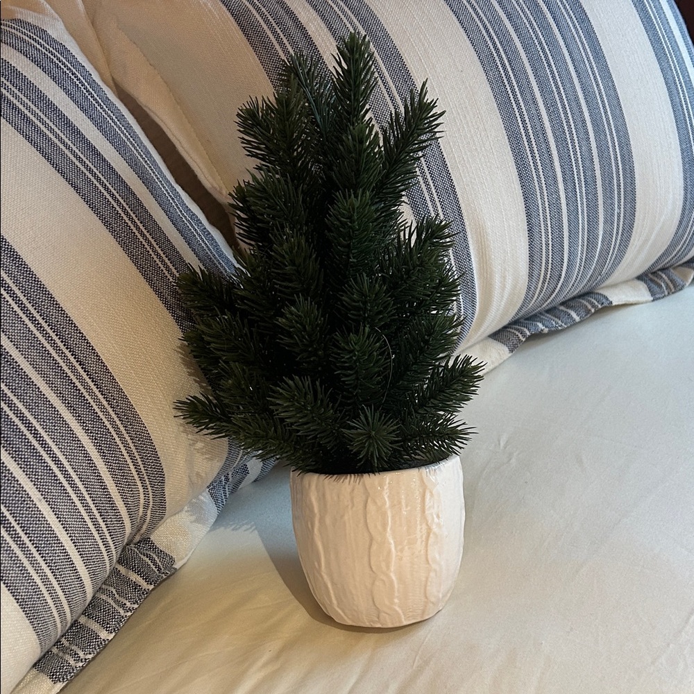 Home Essentials Festive Green Tree in Elegant White Pot